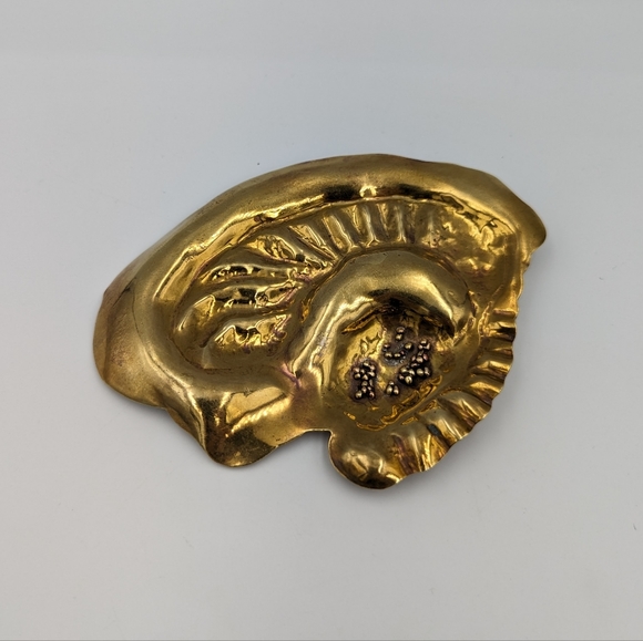 Vintage statement organic/nautical creature motifs abstract Gold Field brooch - Picture 3 of 12